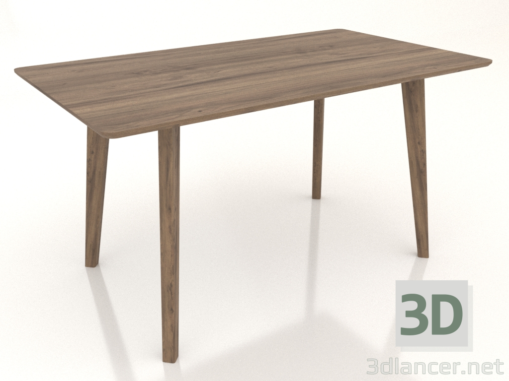 modèle 3D Table à manger nordique (1400x800, noyer) - preview