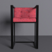 3d Chair with metal frame model buy - render