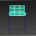 3d Chair with metal frame model buy - render