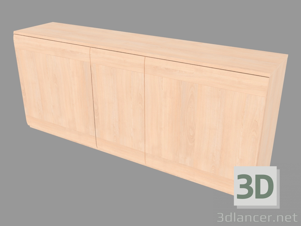 3D Modell Truhe aus drei Sektionen (6110-60) - Vorschau