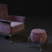 silla puf 3D modelo Compro - render