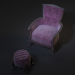 silla puf 3D modelo Compro - render