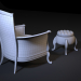 silla puf 3D modelo Compro - render