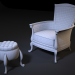 silla puf 3D modelo Compro - render