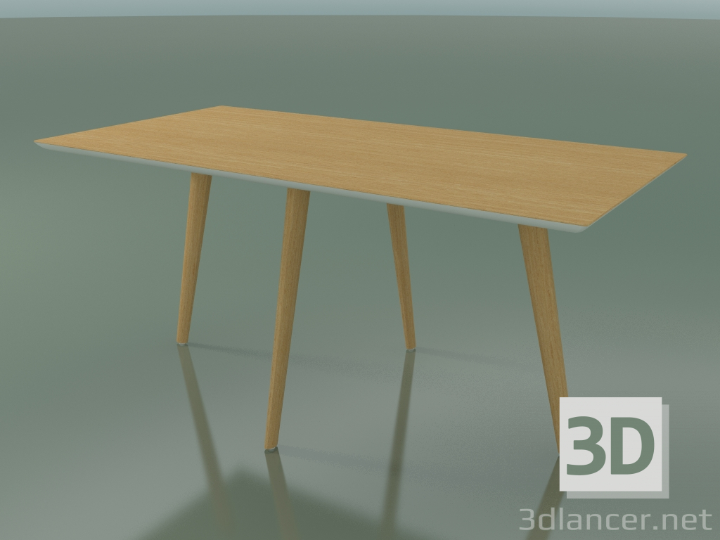 3D modeli Dikdörtgen masa 3504 (H 74-160x80 cm, M02, Doğal meşe, seçenek 1) - önizleme