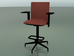 Tabouret à dossier bas 6507 (5 pieds, avec rembourrage amovible, accoudoir réglable 3D XL, V39)