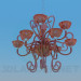 3d model Glass chandelier - preview