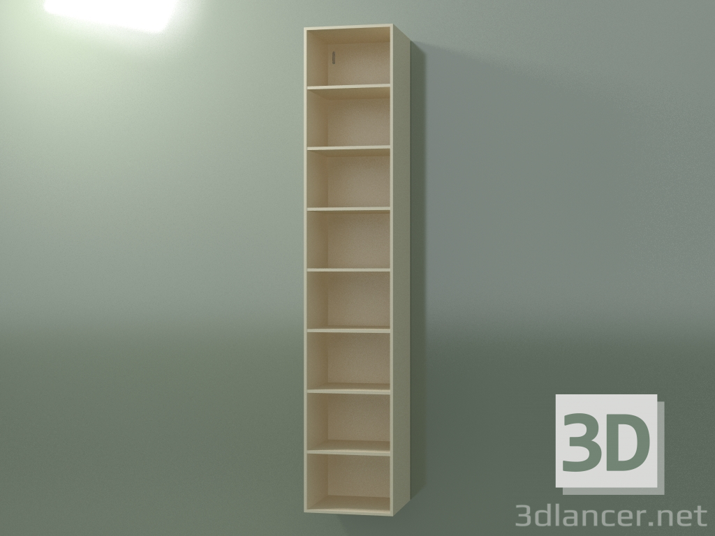 modello 3D Mobile alto Wall (8DUBFD01, Bone C39, L 36, P 36, H 192 cm) - anteprima