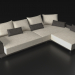 3d model Sofá con chaiselongue - vista previa