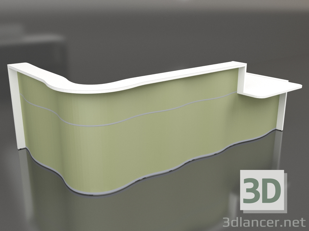 3d model Reception desk Wave LUV47L (3310x1103) - preview