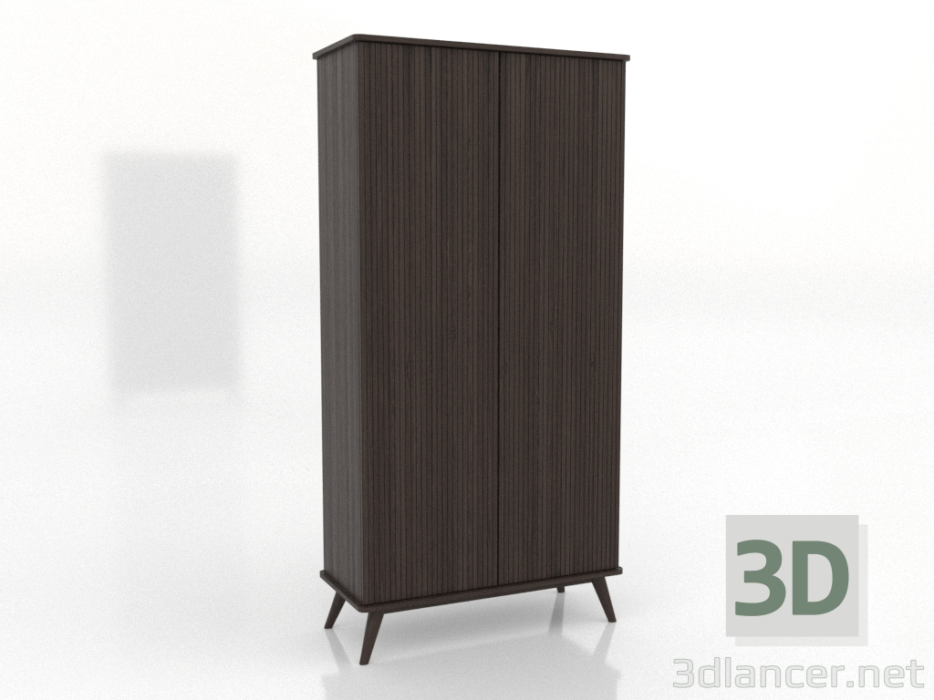 3d model Cabinet 4 1000x450x2000 mm (ash walnut) - preview 3d model Cabinet 4 1000x450x2000 mm (ash walnut) - preview