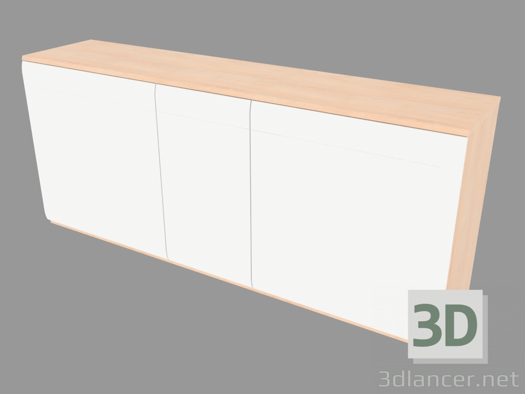 3D Modell Truhe aus drei Teilen (6130-60) - Vorschau