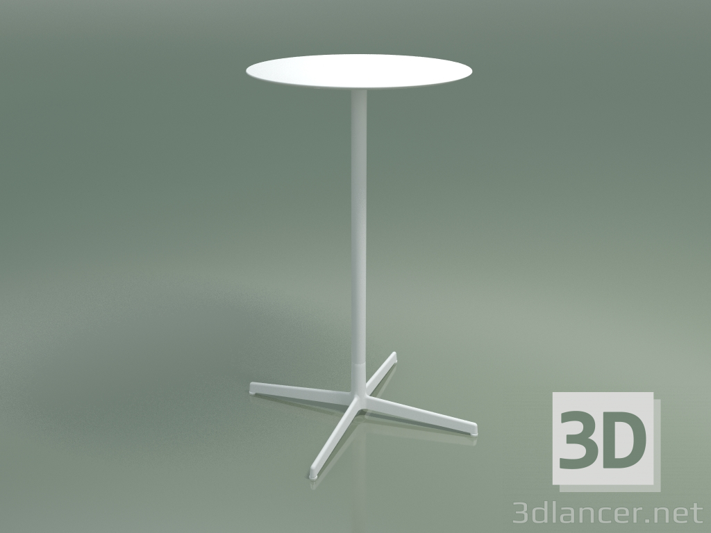 modello 3D Tavolo rotondo 5561 (H 103.5 - Ø 59 cm, Bianco, V12) - anteprima