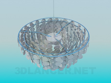 3d model Lámpara Chandelier con monedas - vista previa