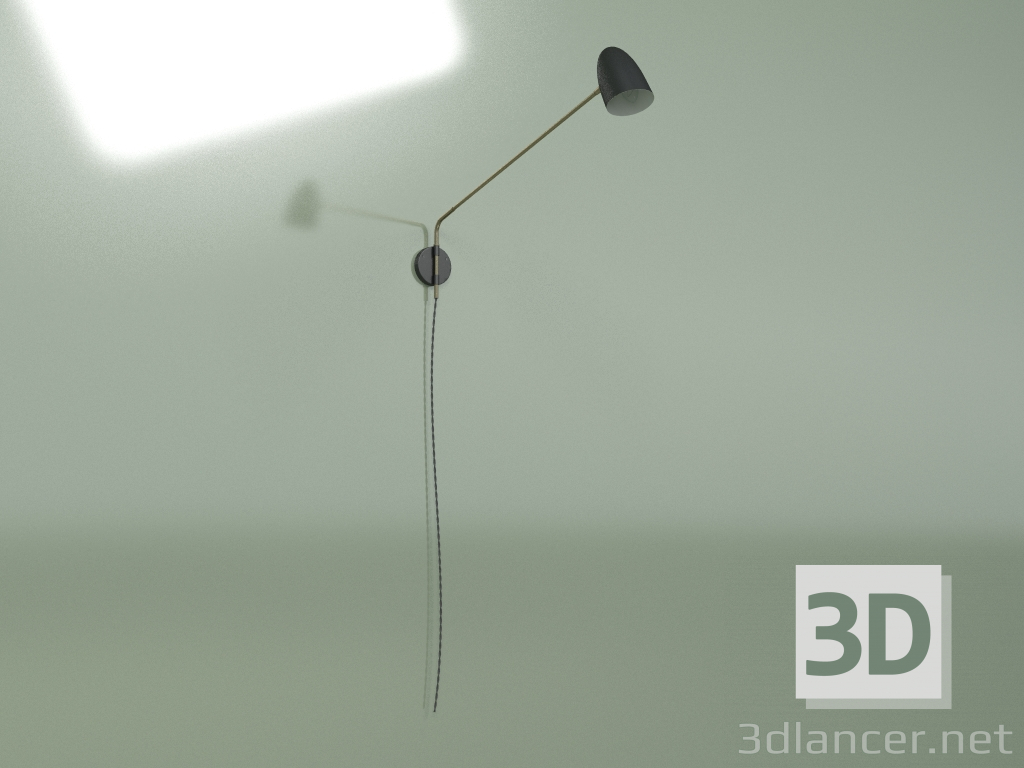 3d model Aplique de pared Potence (negro) - vista previa