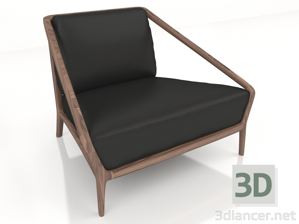 modèle 3D Fauteuil Rive Droite - preview