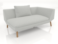 End sofa module 156 with armrest on the right (wooden legs)