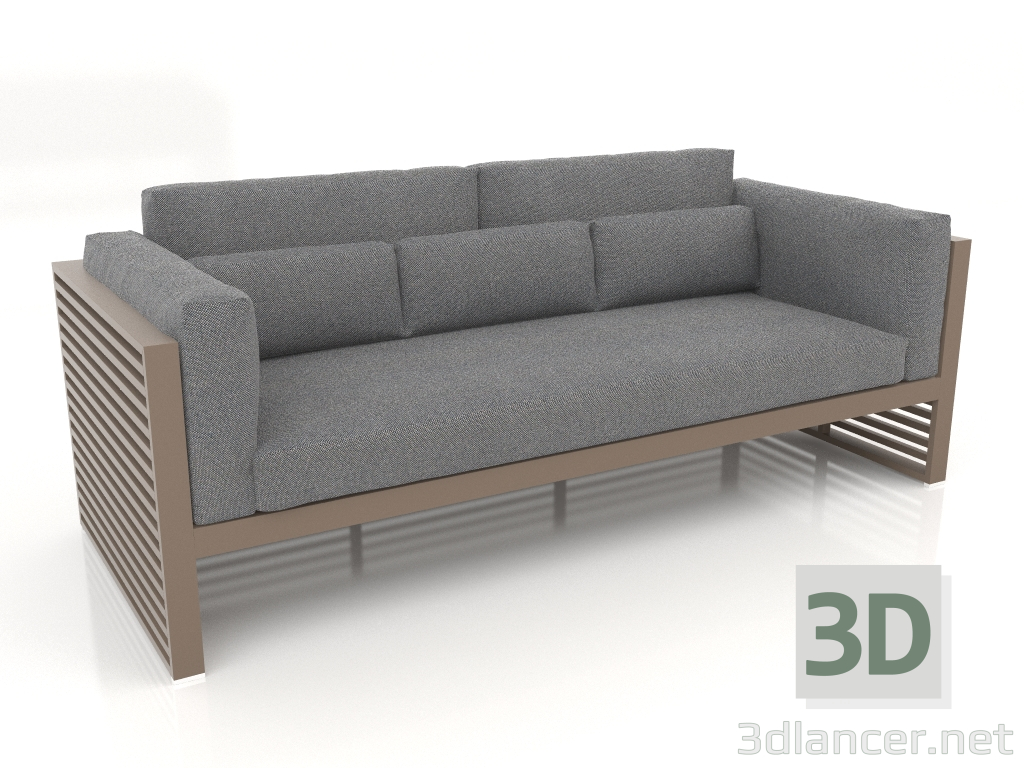 3d model Sofá de 3 plazas con respaldo alto (Bronce) - vista previa