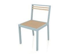 Chaise de salle à manger (bleu gris)