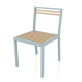 3d model Silla de comedor (gris azul) - vista previa