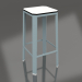 modèle 3D Tabouret haut (Bleu gris) - preview