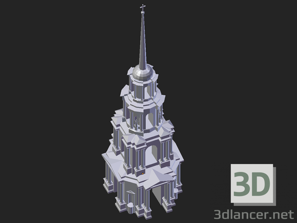 3D Modell Ryazan. Glockenturm der Kathedrale - Vorschau