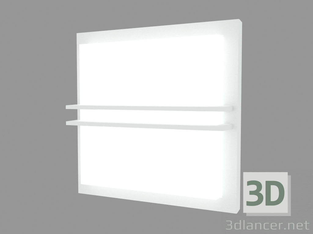 3d model Lámpara de pared ZEN CUADRADA CON PARRILLA (S6965W) - vista previa