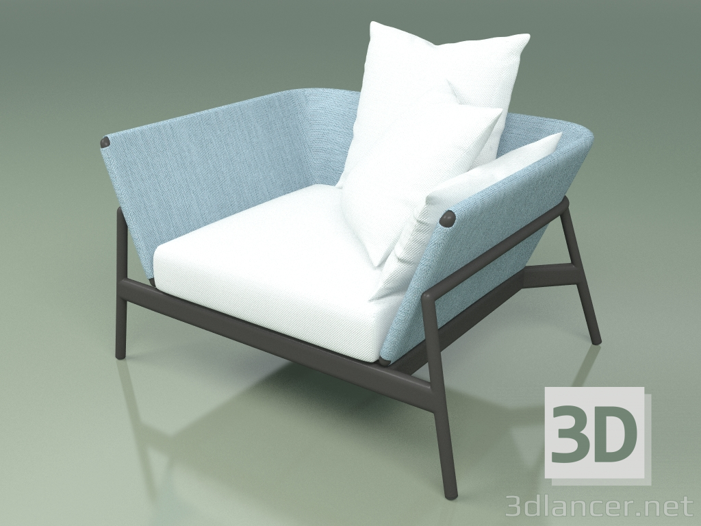 3d model Sofa 001 (Metal Smoke, Batyline Sky) - preview