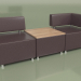 3d model Modular sofa Malta (Set 1, Black2 leather) - preview