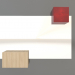 3d model Mirror ZL 07 (753х593, wood white, red) - preview