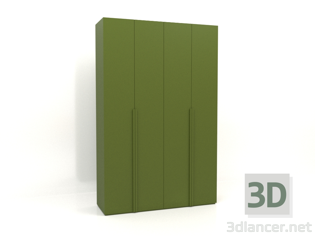 3d модель Шафа MW 02 paint (1800х600х2800, green) – превью