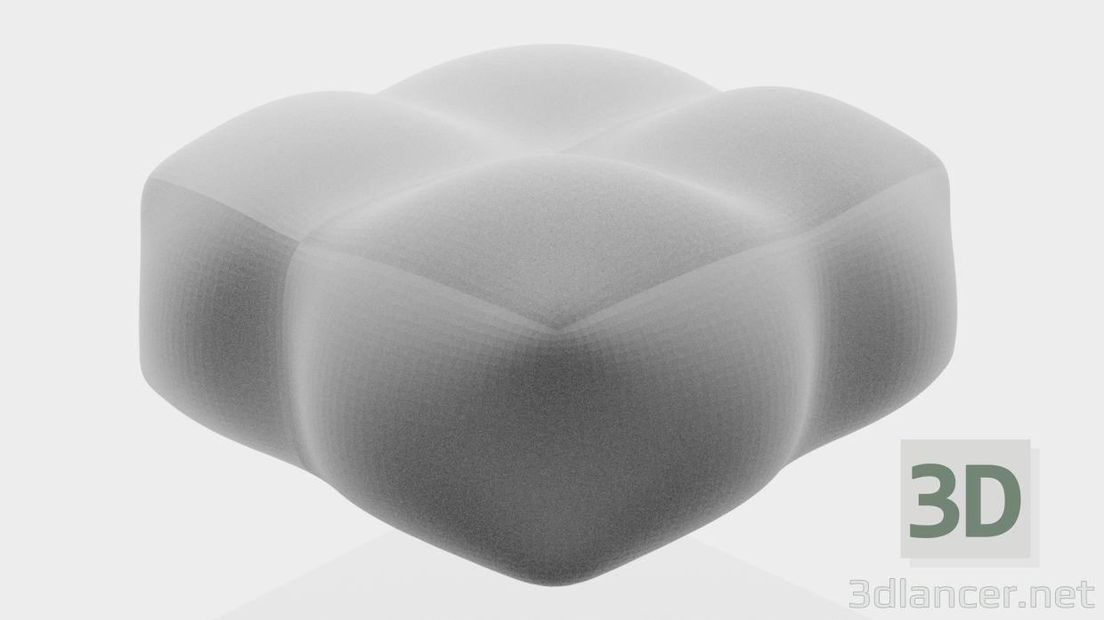 modello 3D di Pouf in cotone comprare - rendering