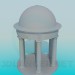 modello 3D Pergolato con colonne - anteprima