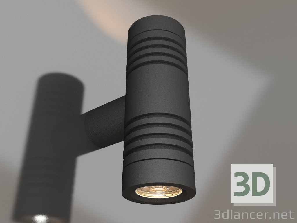 3d model Lámpara KT-RAY-WALL-TWIN-R46-2x3W Day4000 (GR, 24 deg, 24V) - vista previa