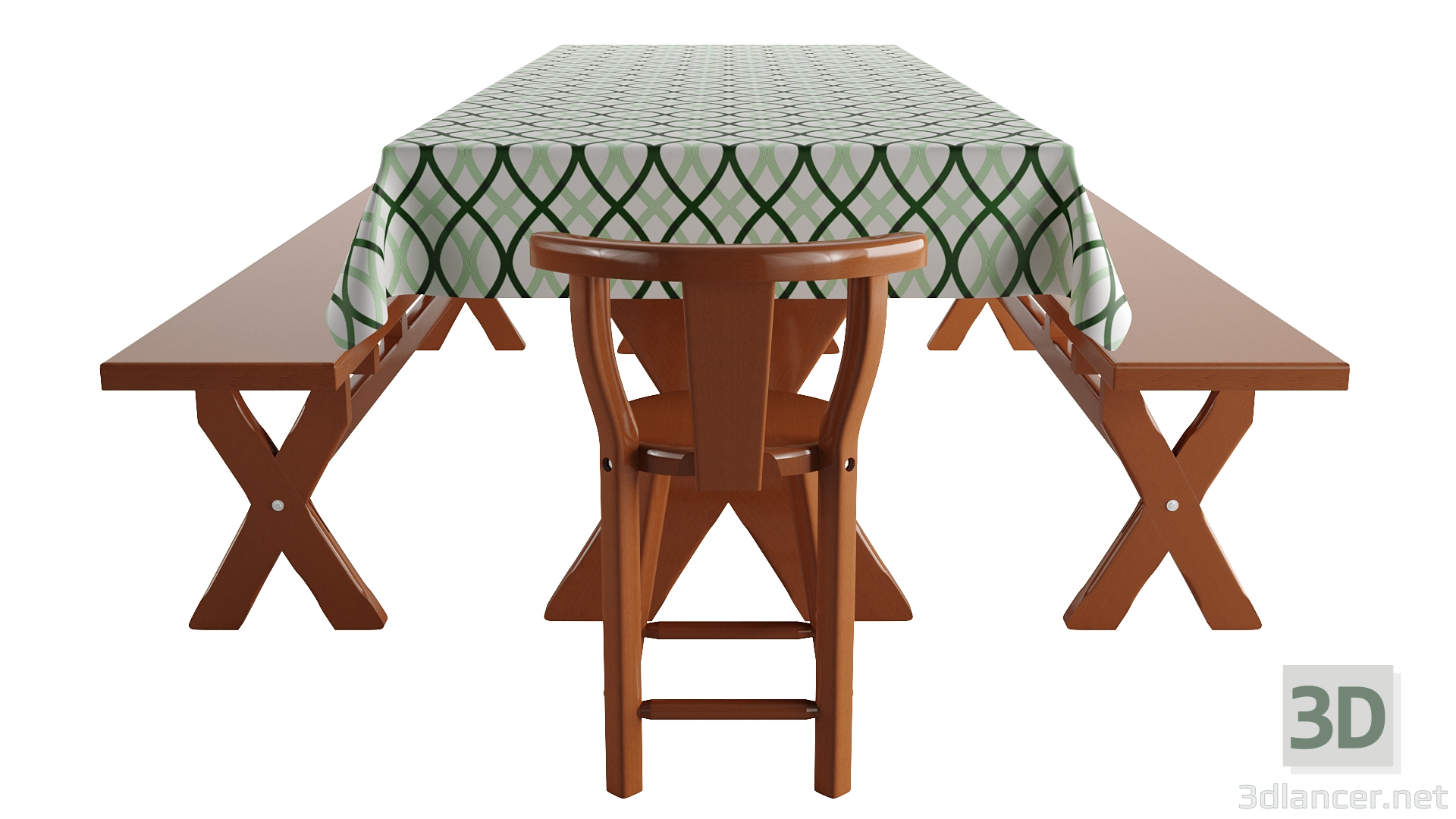 mesa 3D modelo Compro - render