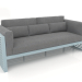 3D Modell 3-Sitzer-Sofa mit hoher Rückenlehne (Blaugrau) - Vorschau