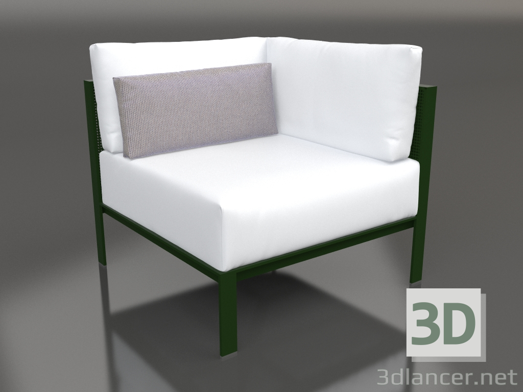 3d модель Диванный модуль, секция 6 (Bottle green) – превью