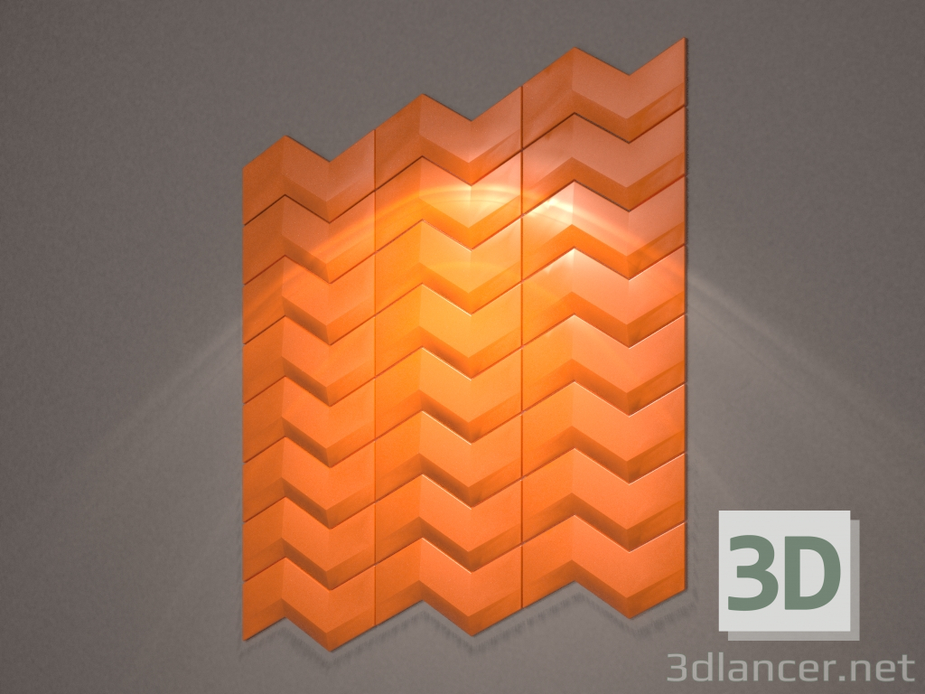 3d model Decorative panel Delta - preview