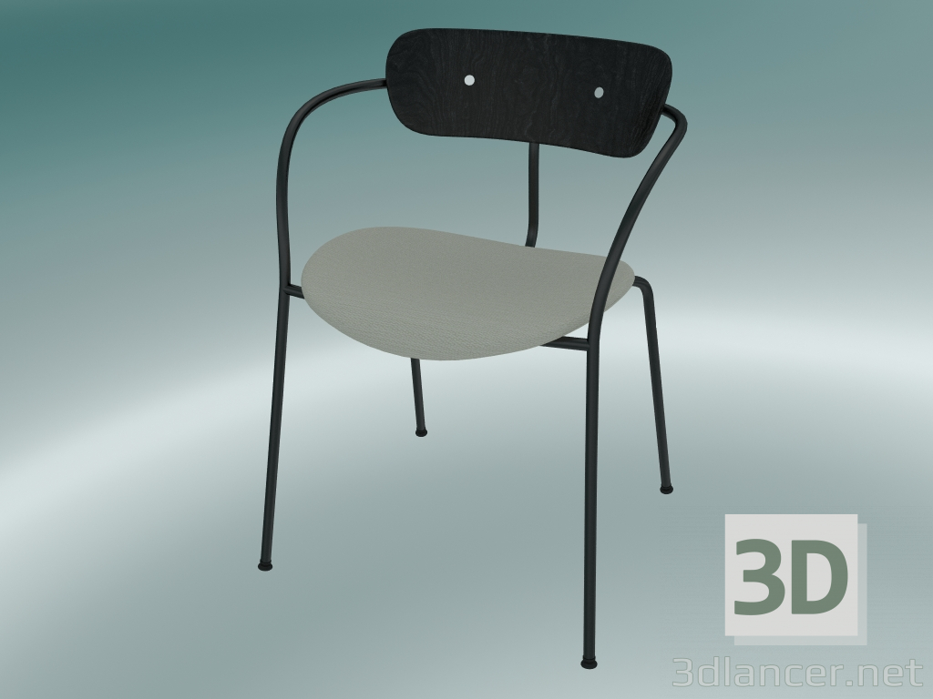 3d model Chair Pavilion (AV4, H 76cm, 52x56cm, Black stained oak, Balder 612) - preview