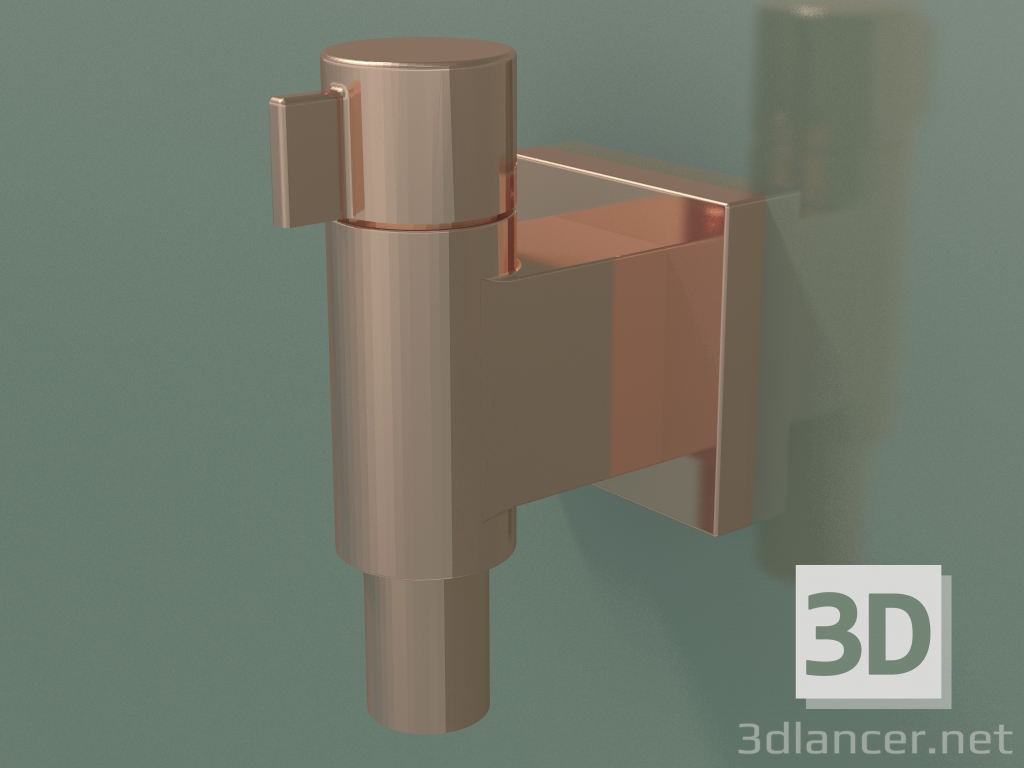 3d model Wall connection elbow with valve (28 451 985-49) - preview