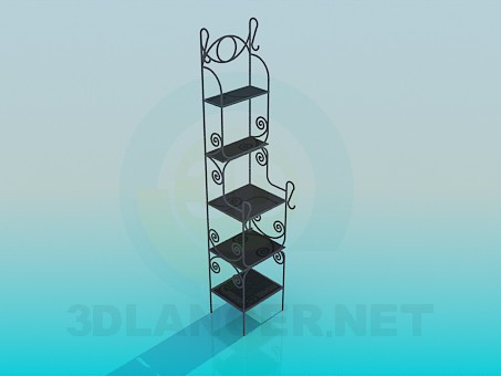 3d model Cast iron shelves - preview