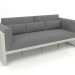 3D Modell 3-Sitzer-Sofa mit hoher Rückenlehne (Zementgrau) - Vorschau