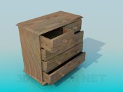 Wooden chest of drawers