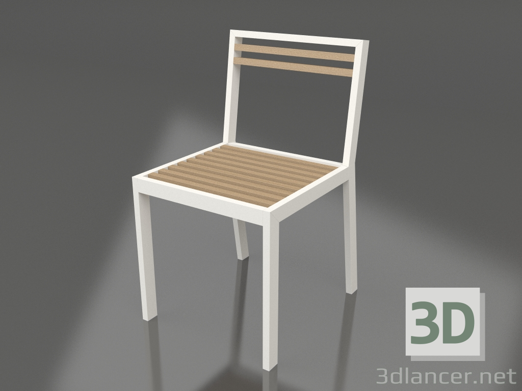 modèle 3D Chaise de salle à manger (Gris agate) - preview