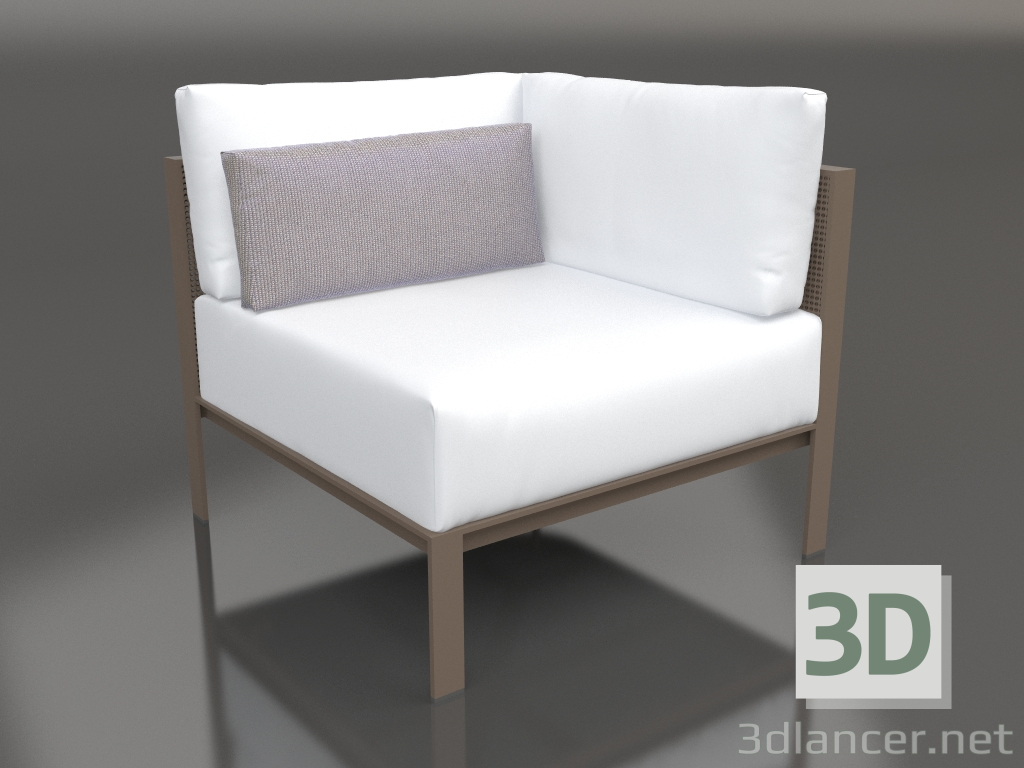 3d model Sofa module, section 6 (Bronze) - preview