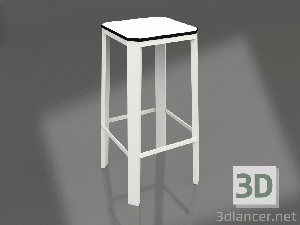 3d model Taburete alto (gris ágata) - vista previa