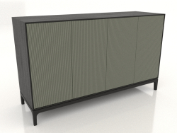 Mobile TV FARGO con frontali fresati 1600x500x950 mm (oliva, rovere nero, opzione 3)