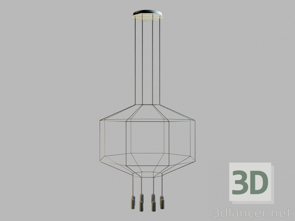 modèle 3D lampe suspendue 0300 - preview