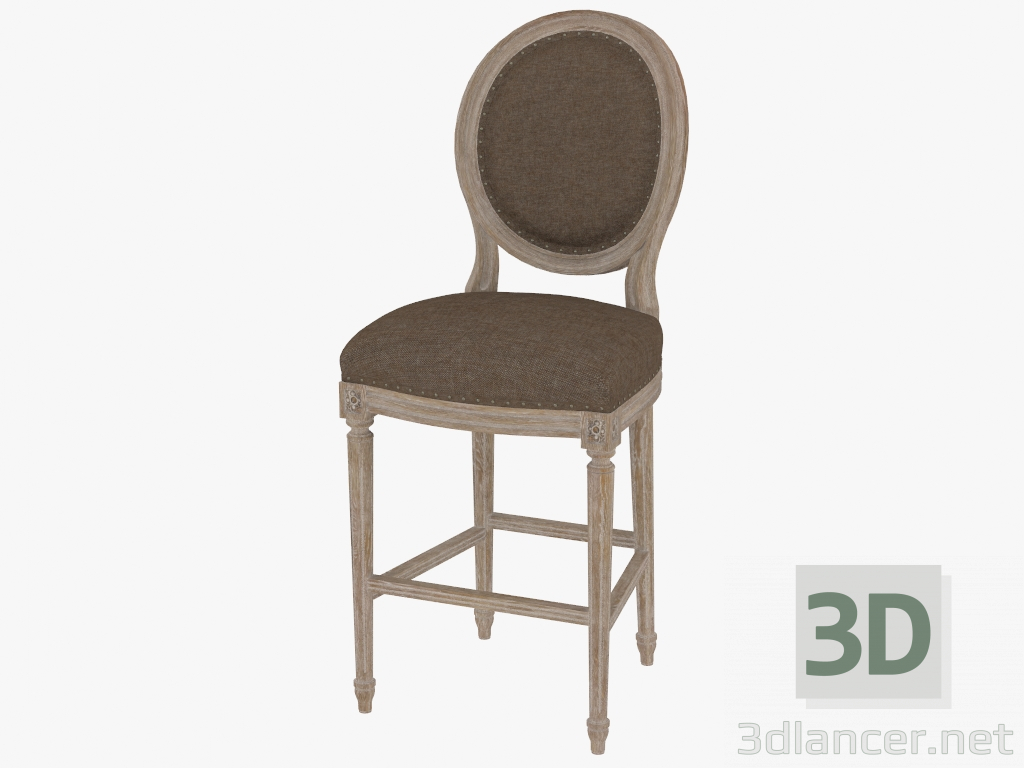 3d модель Стілець барний VINTAGE LOUIS ROUND HIGH BAR STOOL (8828.2001.А008) – превью