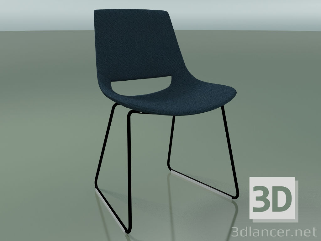 modello 3D Sedia 1212 (su pattini, rivestimento in tessuto, V39) - anteprima